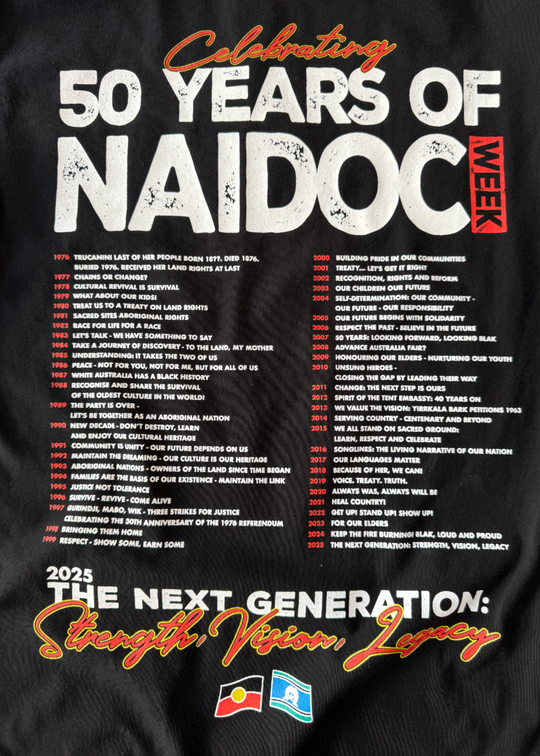 NAIDOC 2025 Clothing The Gaps tee