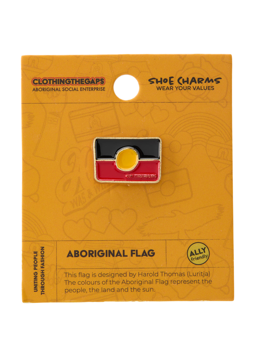 Aboriginal Flag Shoe Charm