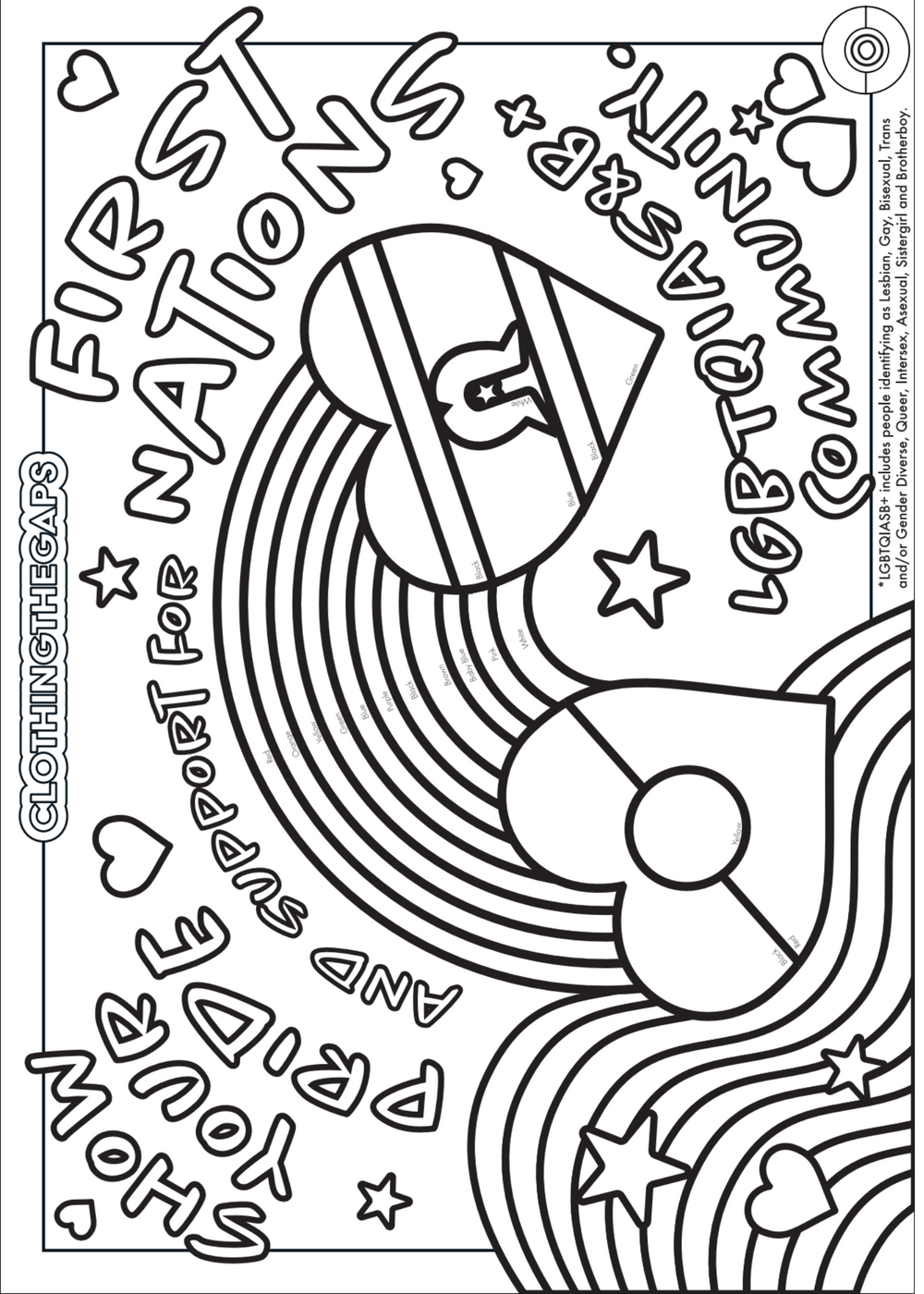 Blak Rainbow Luv DIGITAL DOWNLOAD - Colour in page