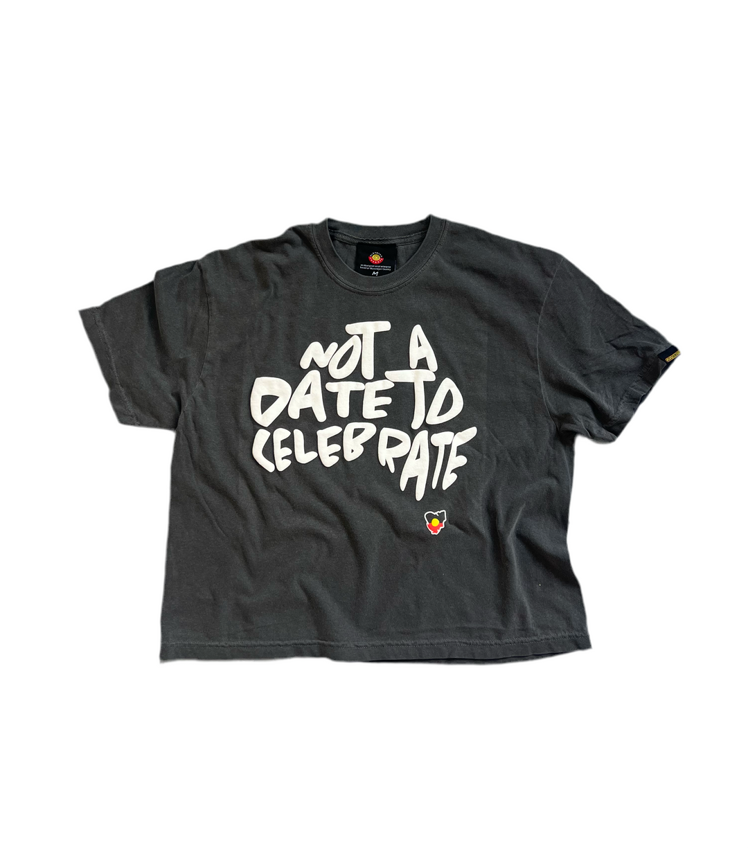 Not a Date to Celebrate Boxy Tee - front