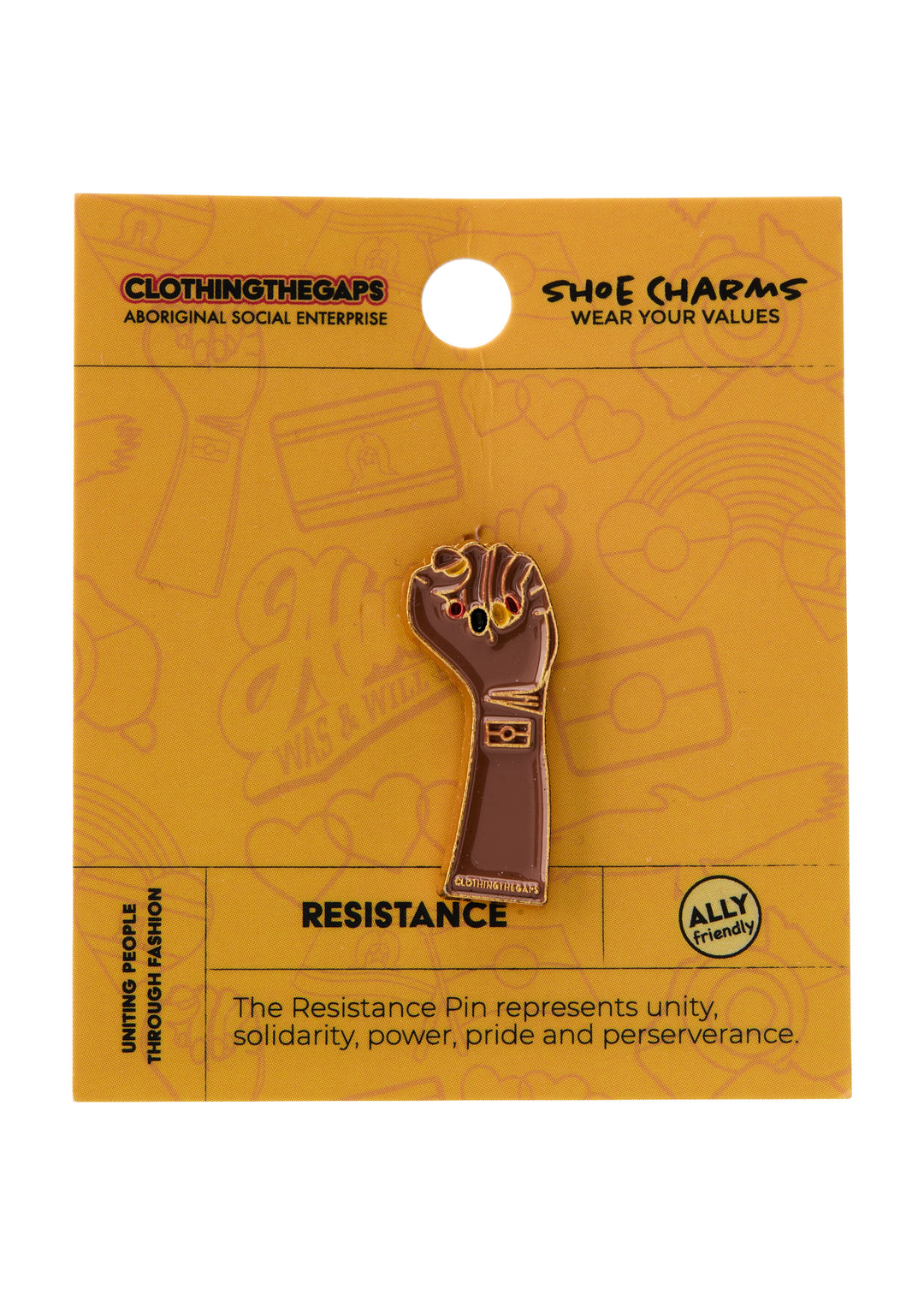 Resistance Fist Shoe Charm