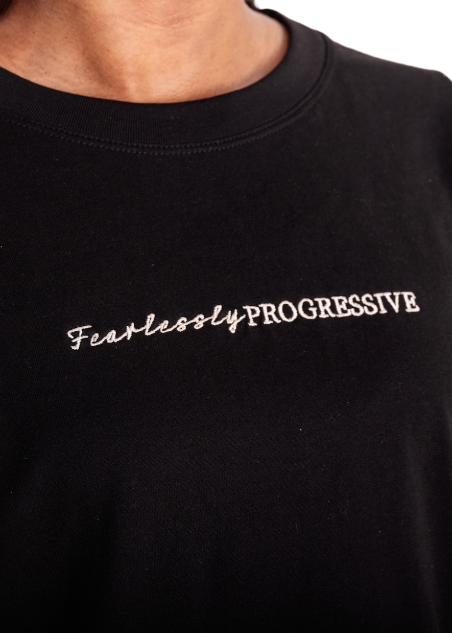 Fearlessly Progressive tee clothing the gaps