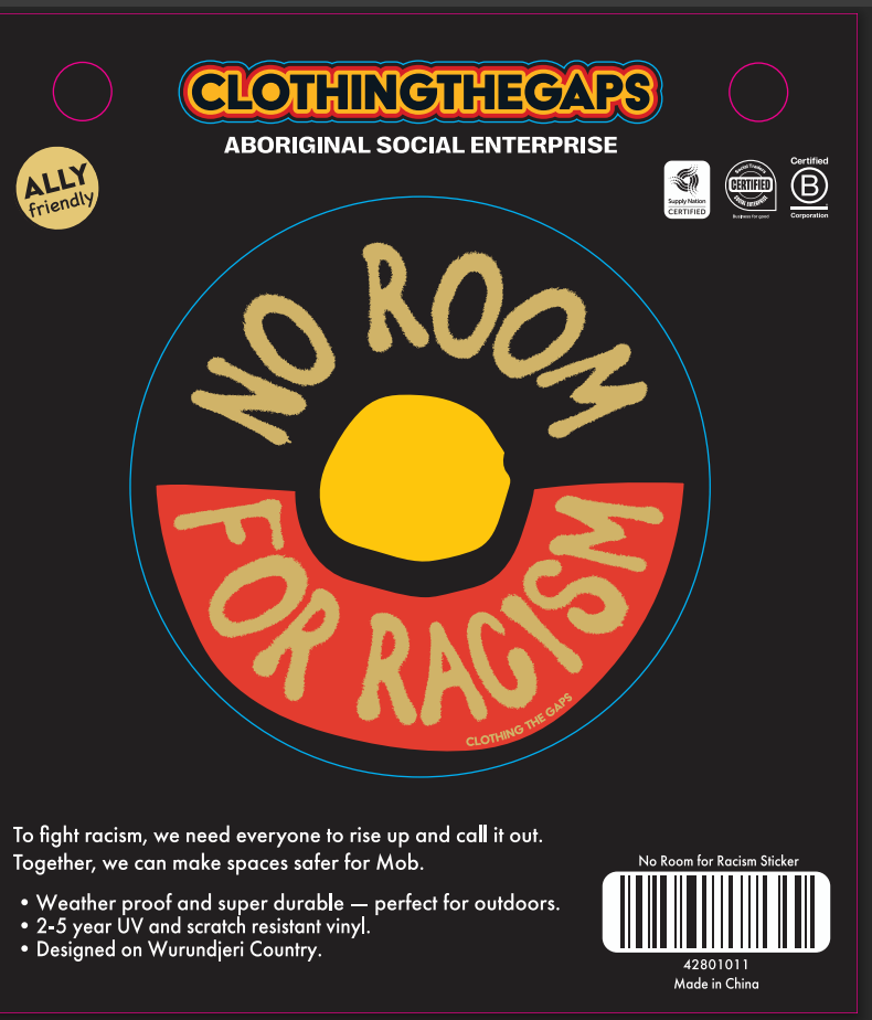 No Room For Racism Sticker