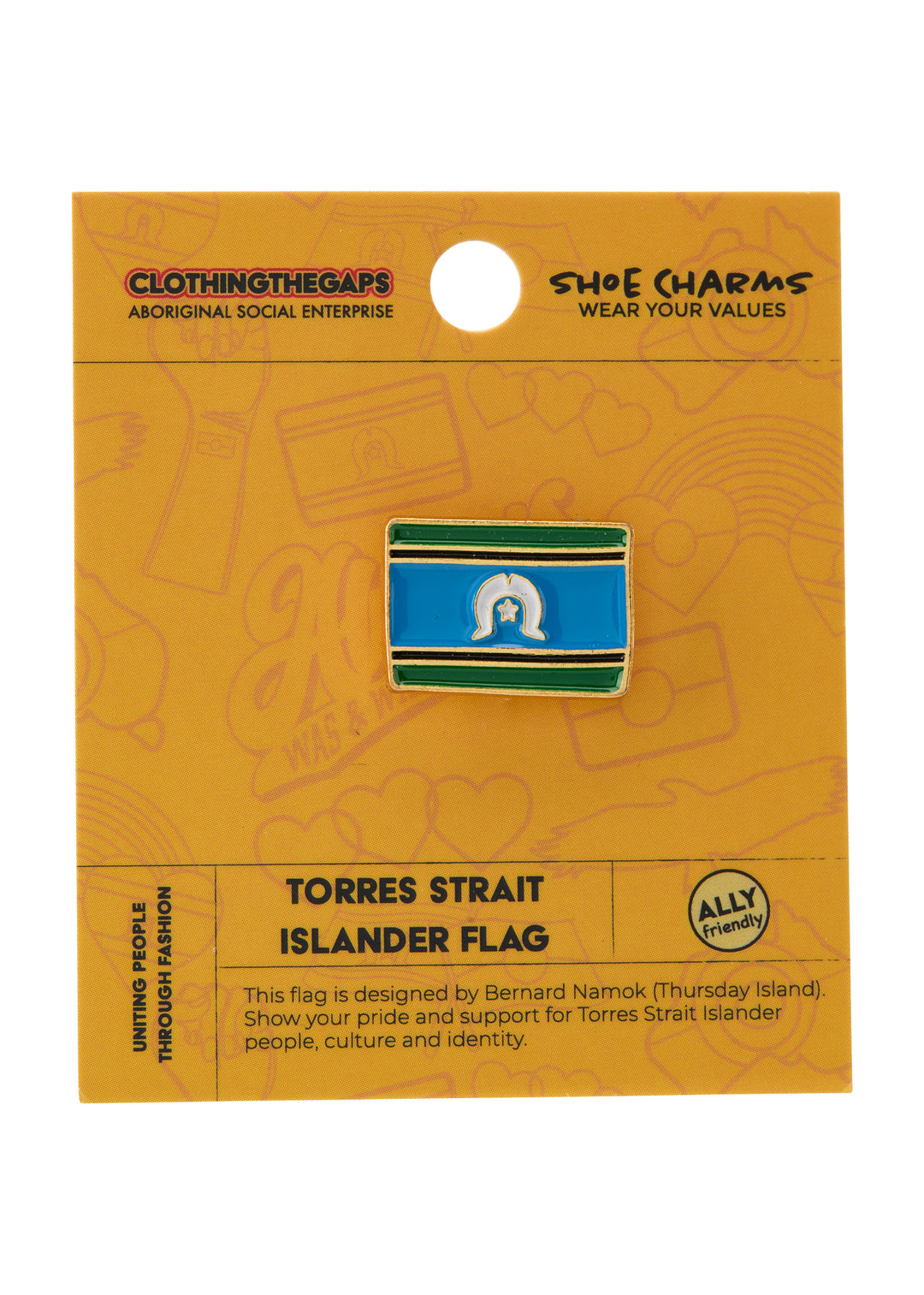 Torres Strait Islander Flag Shoe Charm