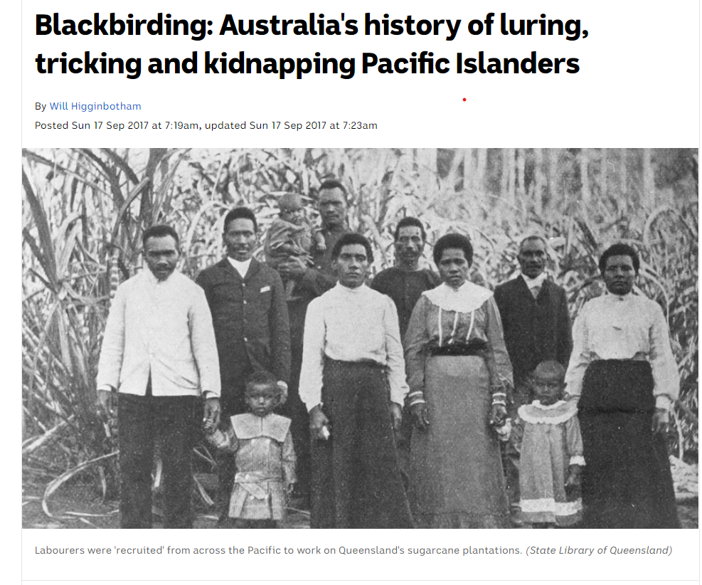 Blackbirding: Resources on Australia's slave trade