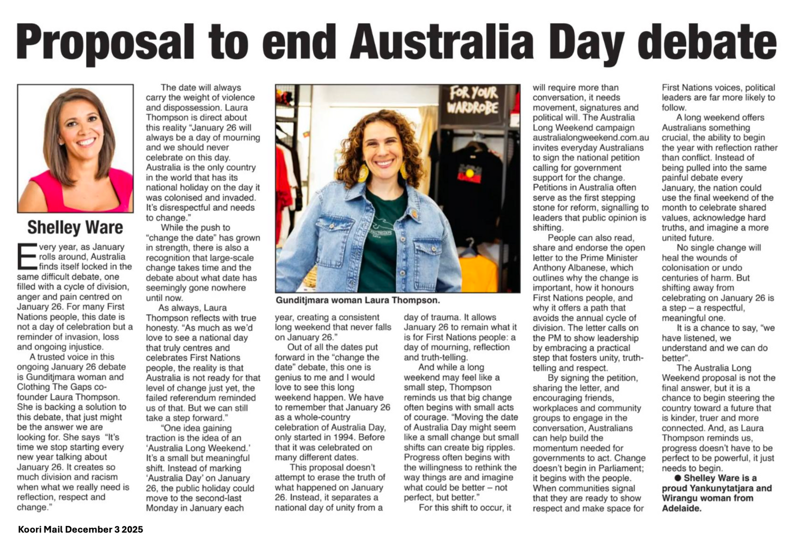 article screenshot from Koori Mail