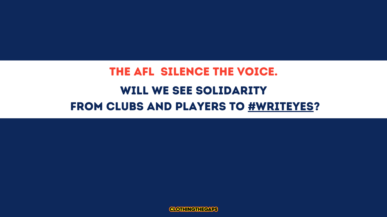 The AFL silence the Voice.