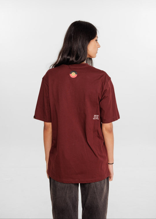 No Pride In Genocide Tee - Burgundy