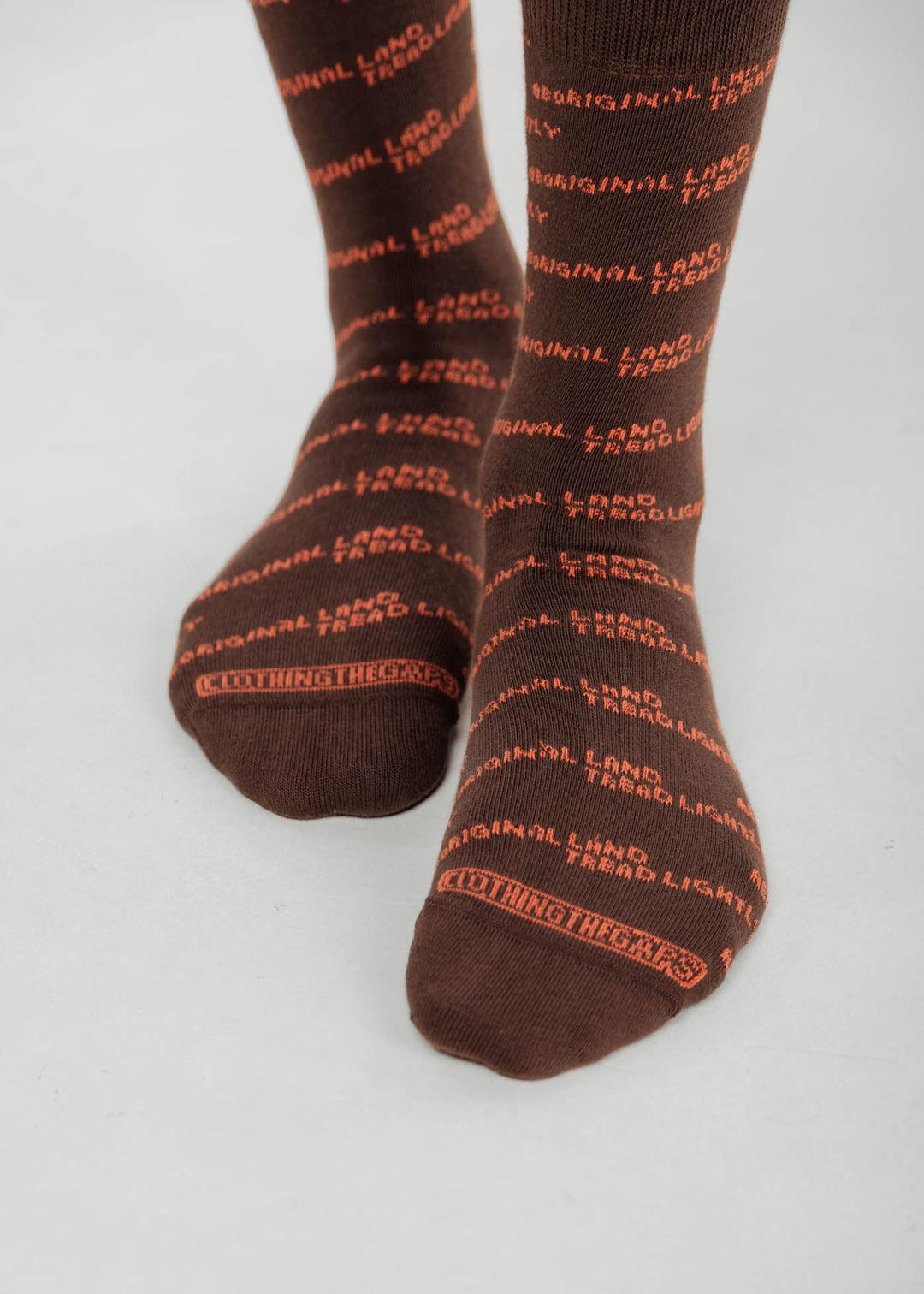 Orange Tread Lightly Dress Socks