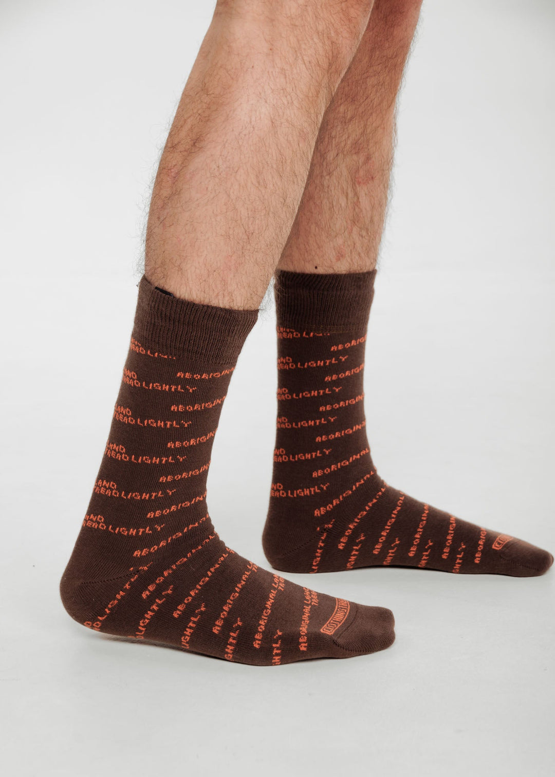 Orange Tread Lightly Dress Socks