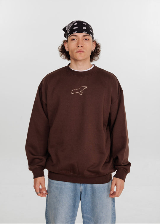Brown Bunjil Crew Jumper