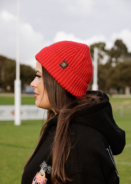Naarm Wool Beanie - Red