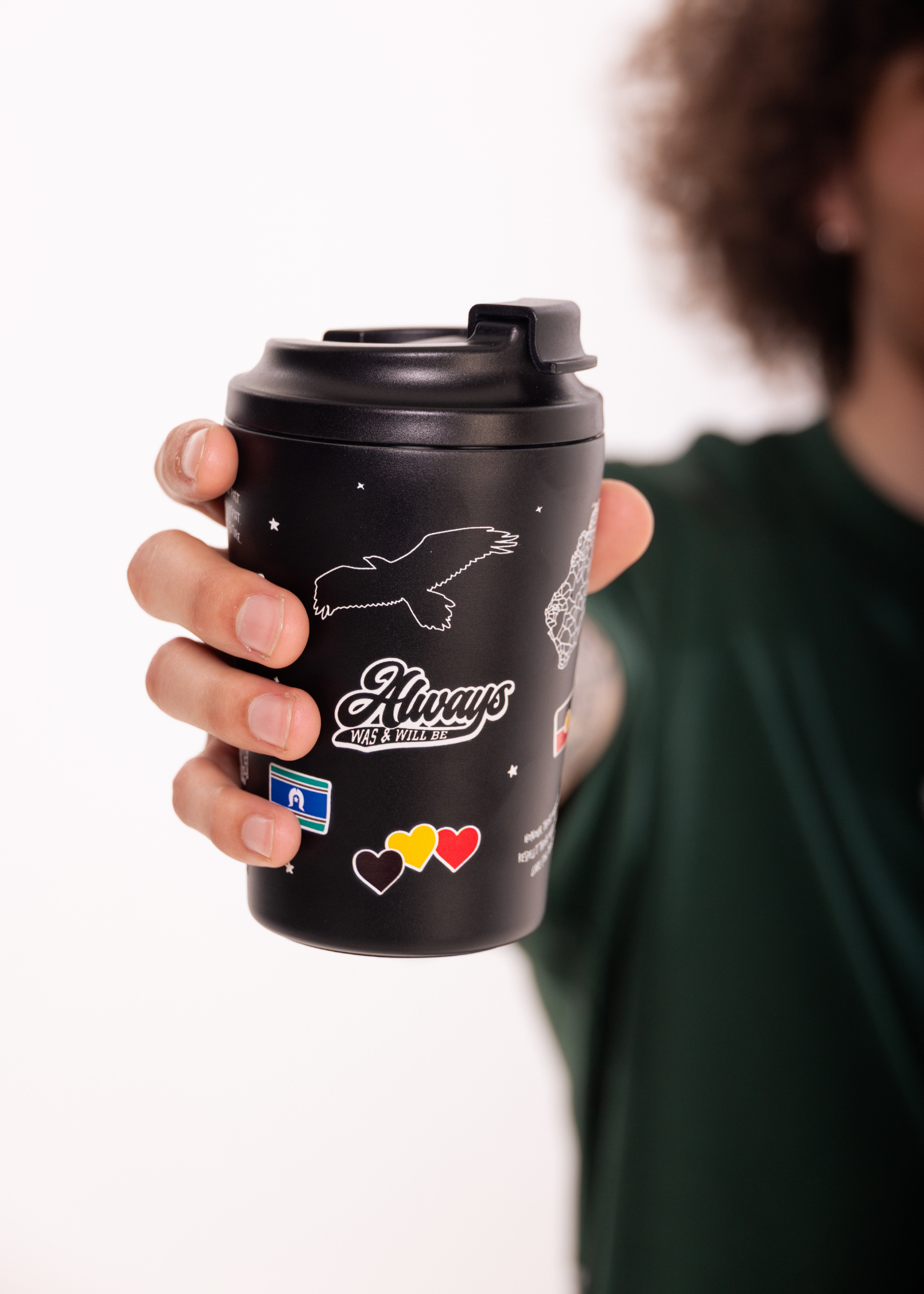 Icon stainless steel reusable cup, 340ml. Clothing The Gaps.