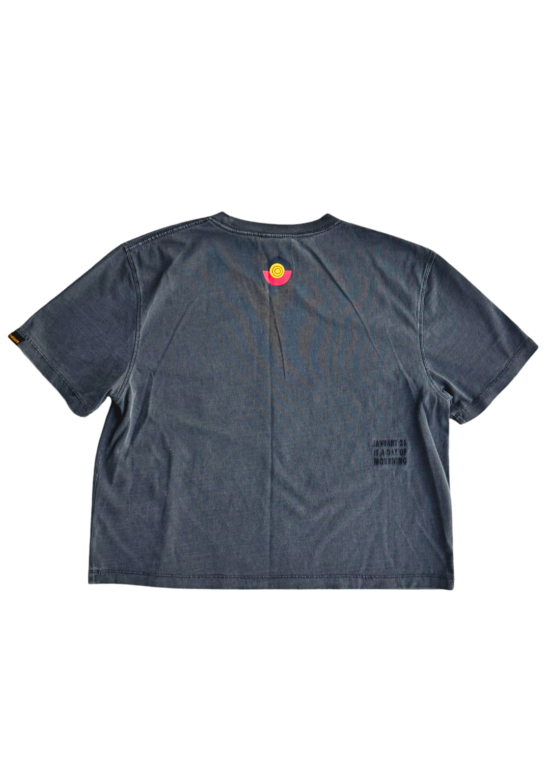 Not A Date To Celebrate Boxy Crop Tee - Vintage Black