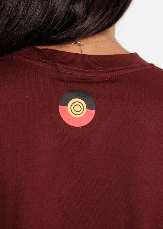 No Pride In Genocide Tee - Burgundy