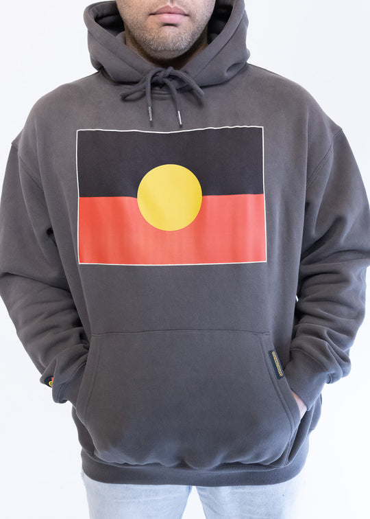 Aboriginal Flag Hoodie Blak Loud Proud NAIDOC 2024 Clothing The Gaps Aboriginal Business
