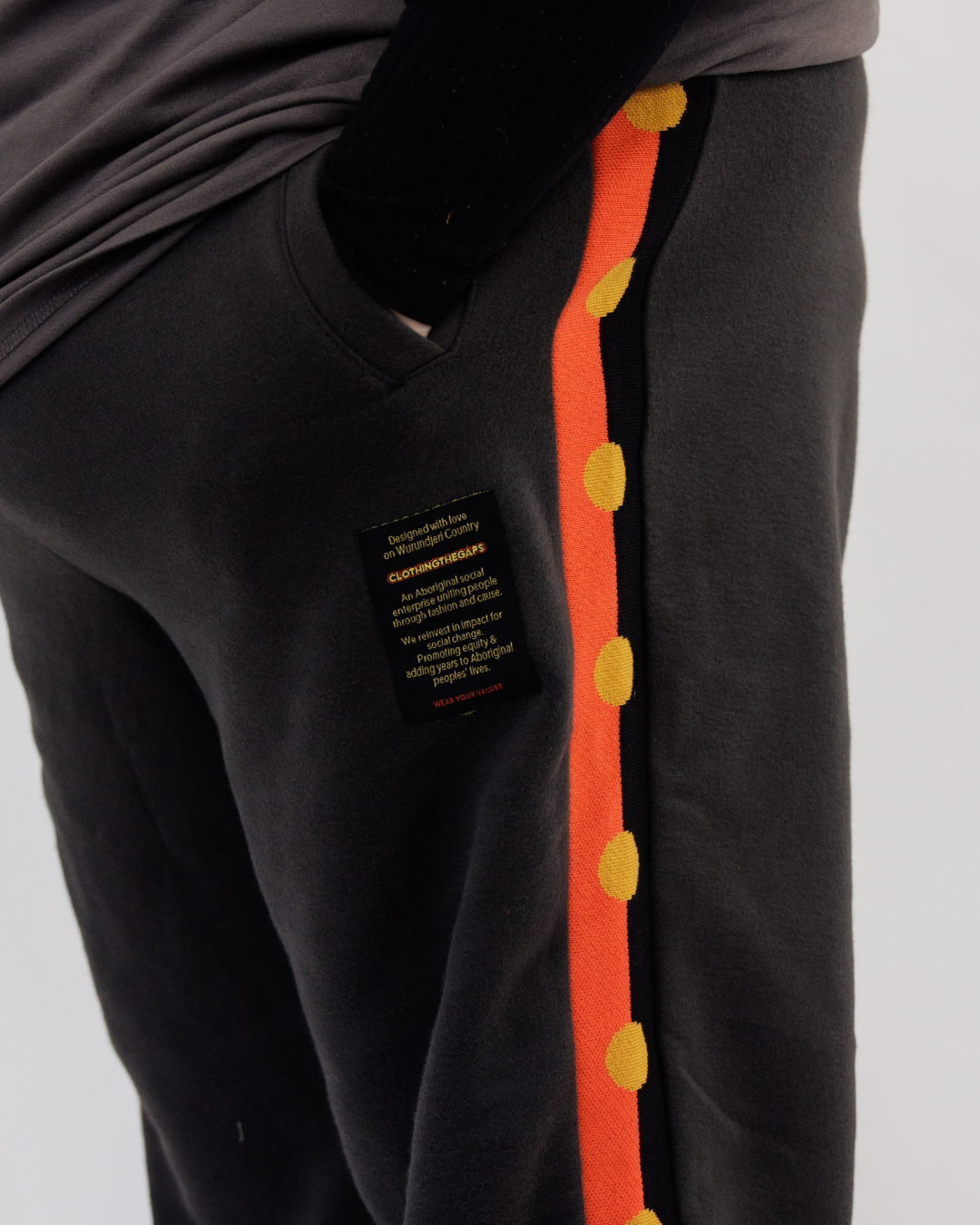 Charcoal Flag Track Pants – Clothing The Gaps - Main Image