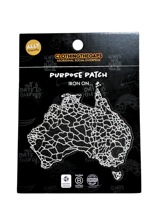 Decolonised Map Iron On Purpose Patch