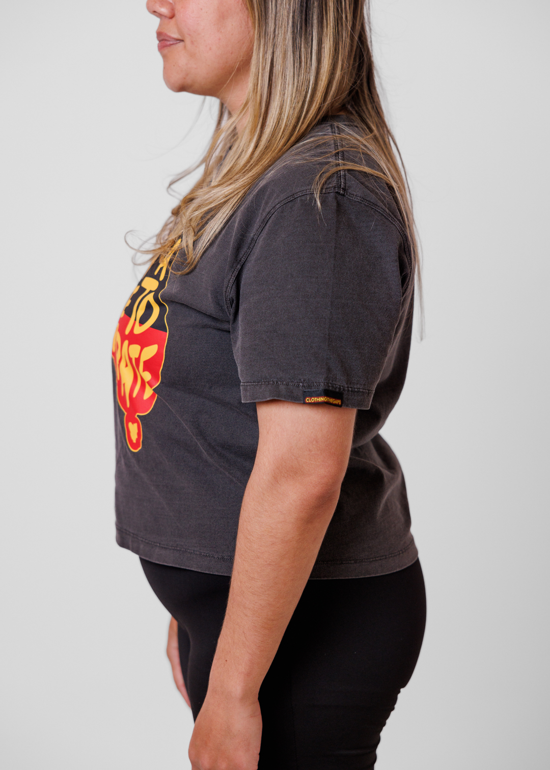 Not A Date To Celebrate Boxy Crop Tee - Vintage Black
