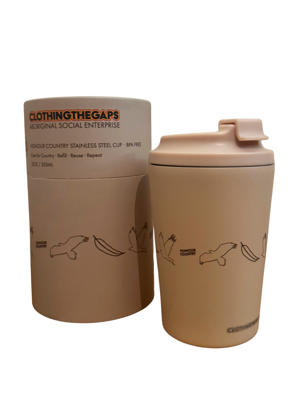 Honour Country Stainless Steel Reusable Cup 340ml / 12oz