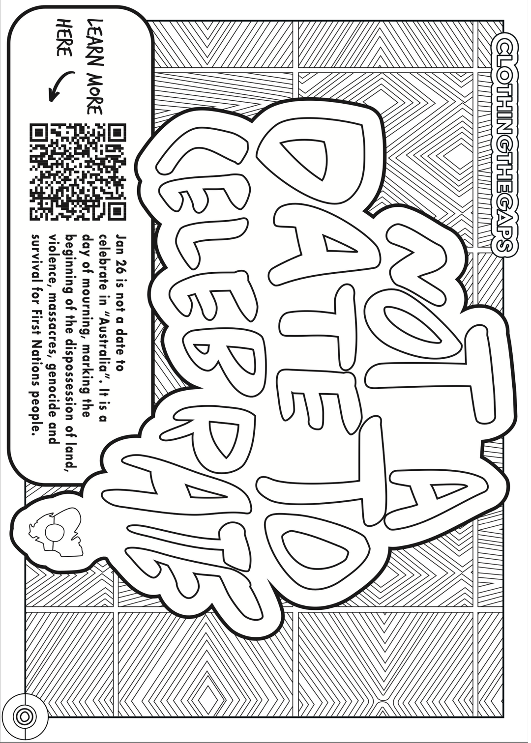 Not A Date To Celebrate Colour In Page DIGITAL DOWNLOAD