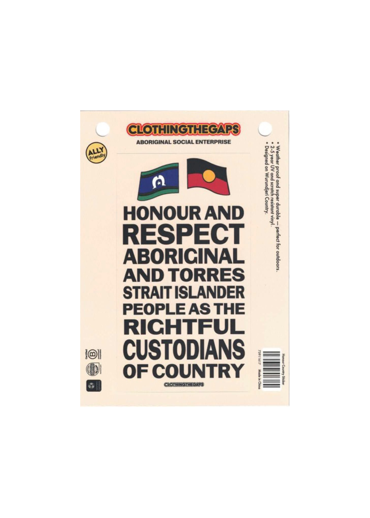 Honour Country Sticker – Clothing The Gaps