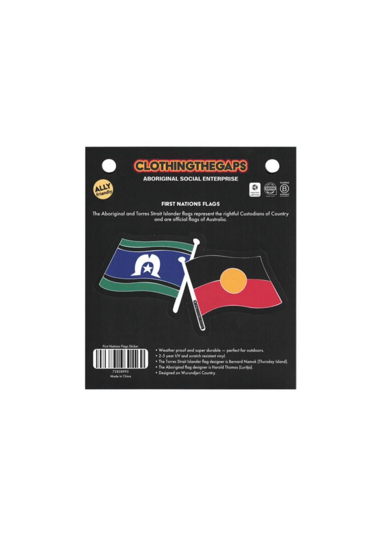 First Nations Flag Sticker – Clothing The Gaps