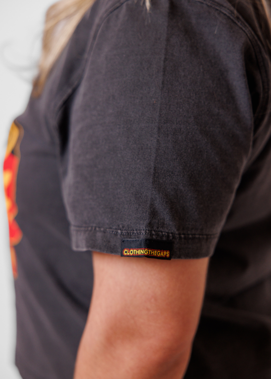 Not A Date To Celebrate Boxy Crop Tee - Vintage Black