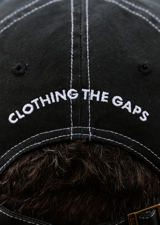 Black cap with &