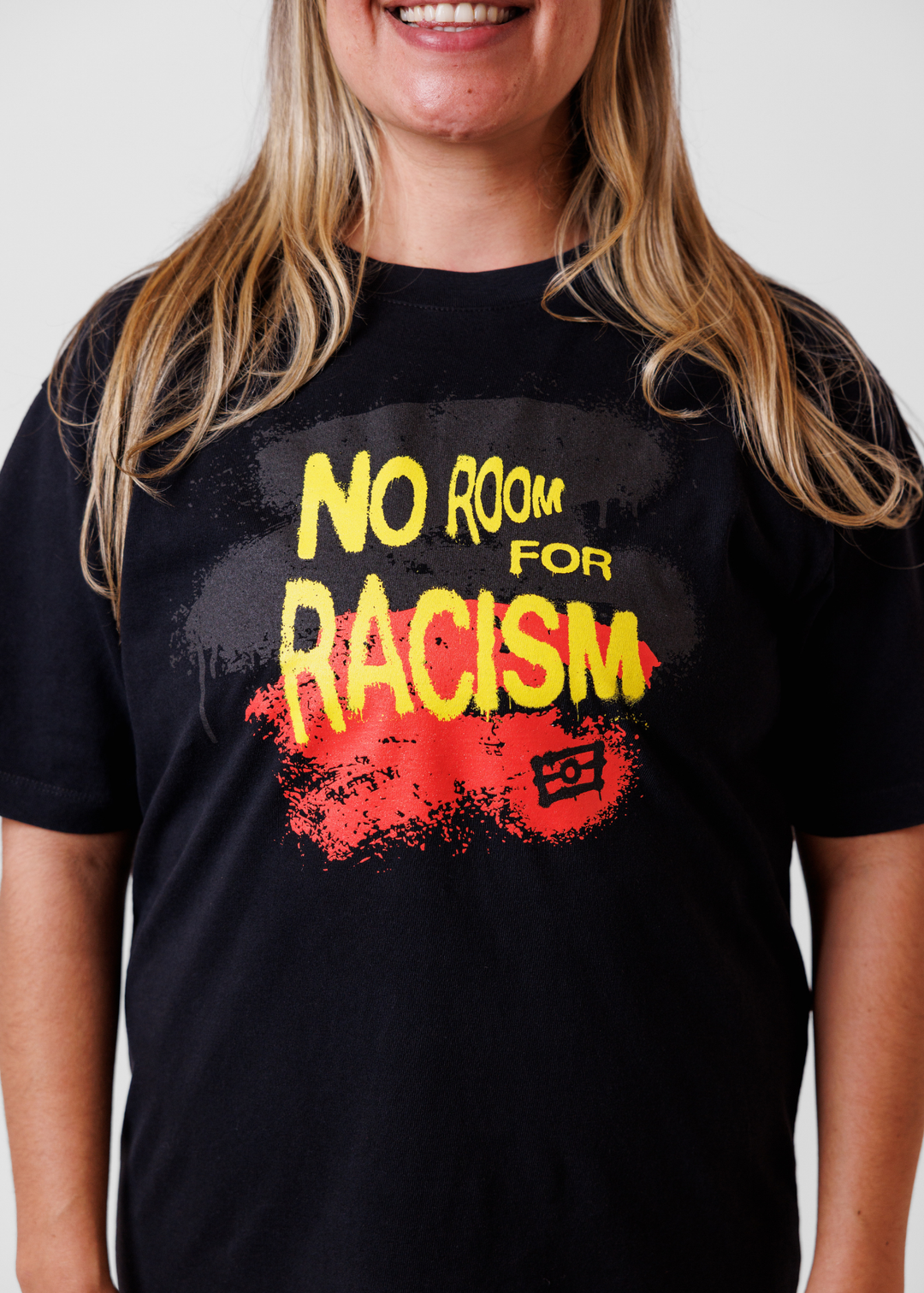 No Room For Racism Tee - Faded Black