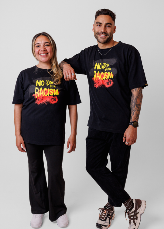 No Room For Racism Tee - Faded Black