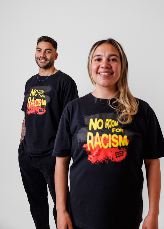 No Room For Racism Tee - Faded Black