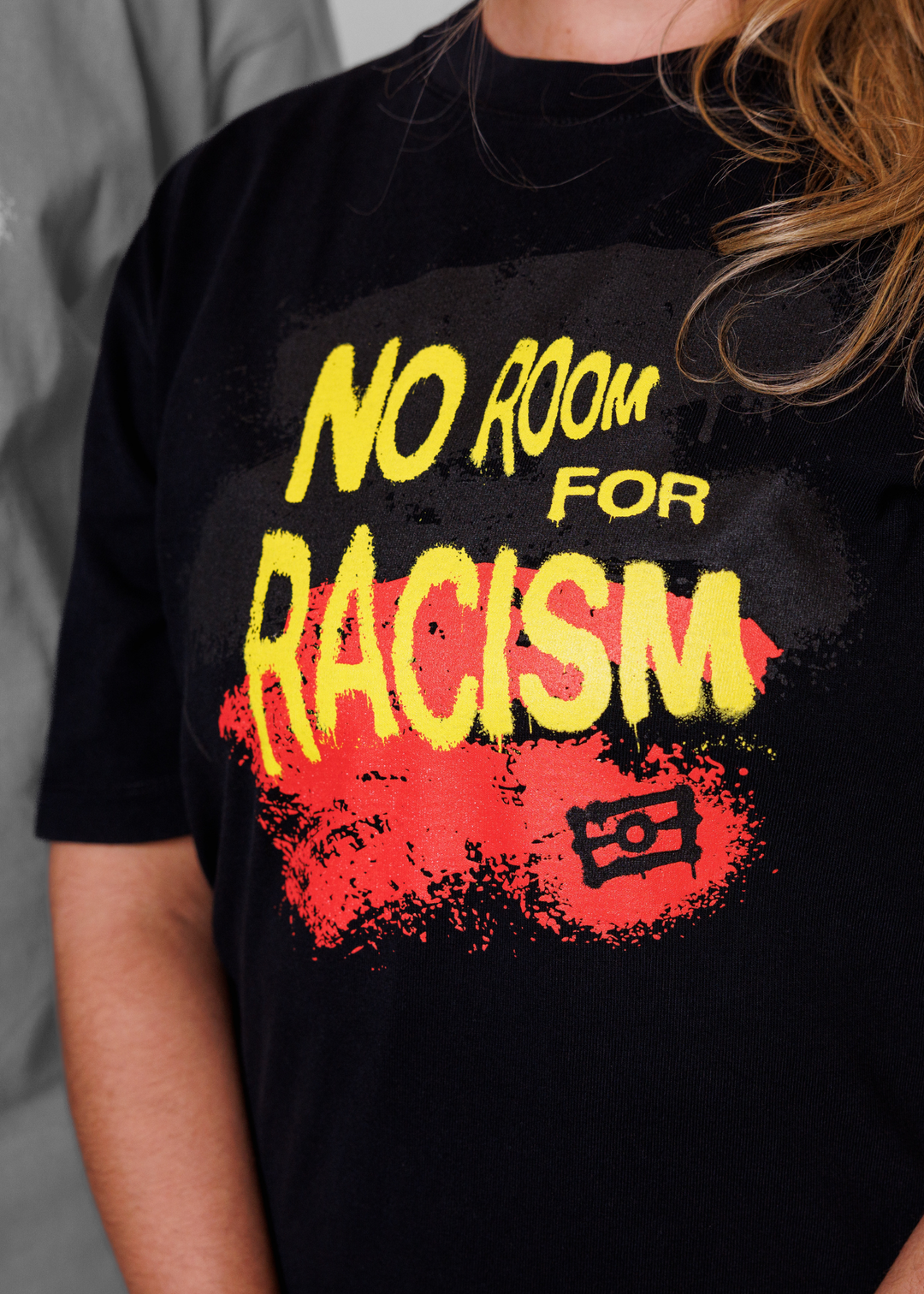 No Room For Racism Tee - Faded Black