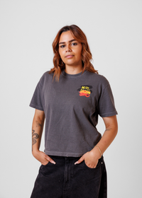 No Room For Racism Boxy Crop Tee - Vintage Black