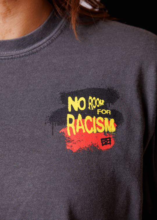No Room For Racism Boxy Crop Tee - Vintage Black
