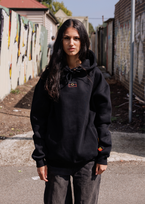 Always Was Always Will Be hoodie black heavyweight fleece with back print
