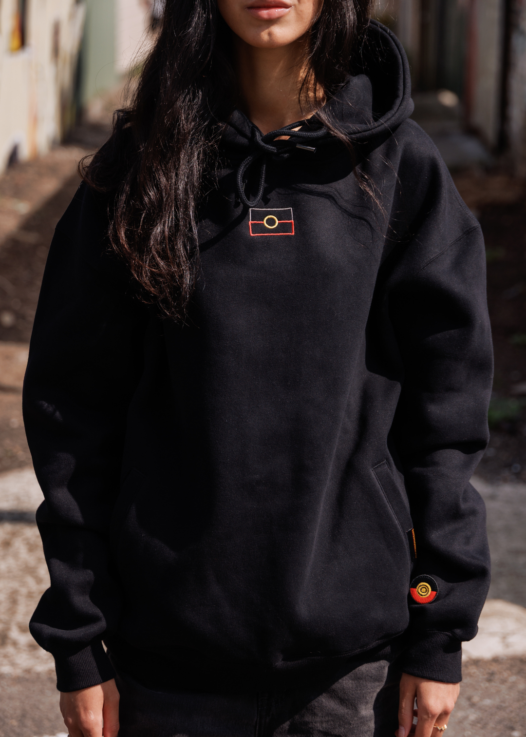 Aboriginal Flag hoodie. Clothing The Gaps. Always Was Always Will Be Jumper.