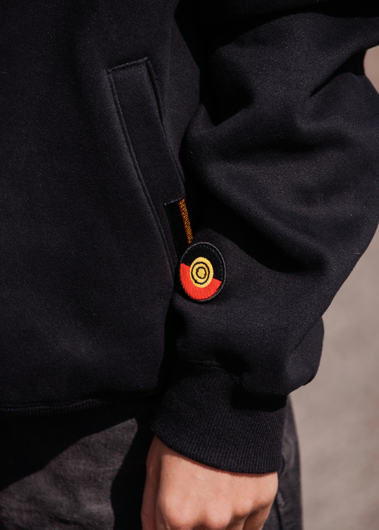 Thick 350 GSM fleece fabric detail