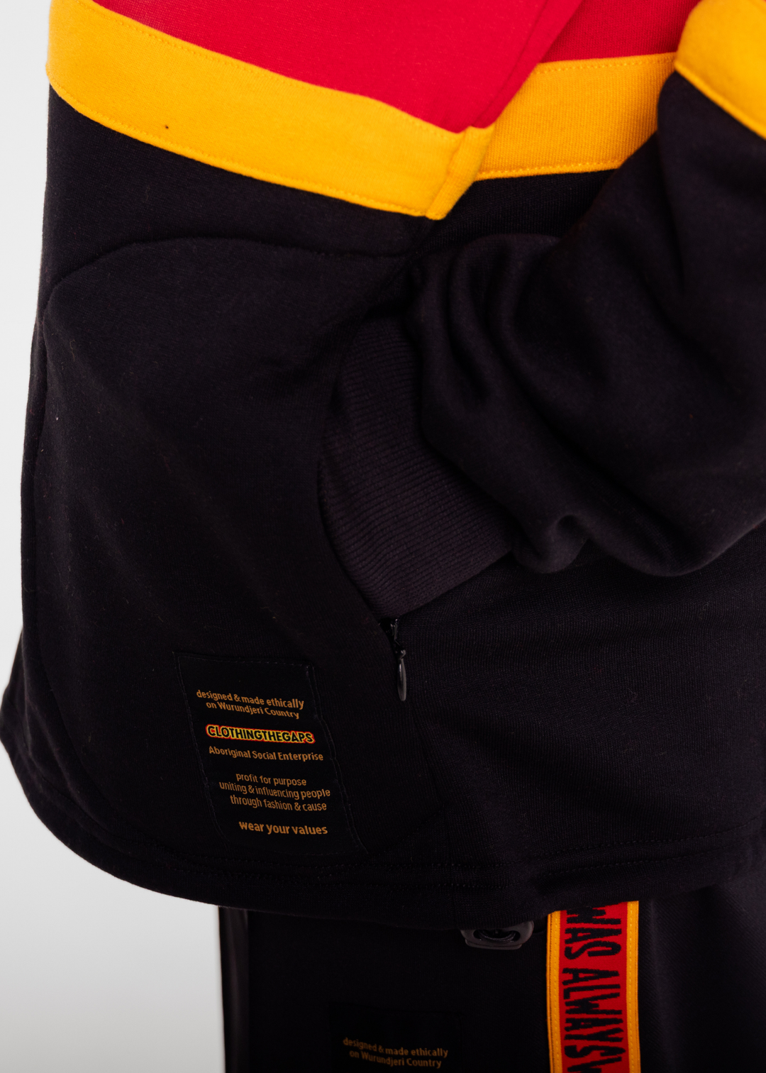 Aboriginal Jumper — Always Was Always Will Be Power Rugby Jumper — Clothing The Gaps Australian Made Woven Tag