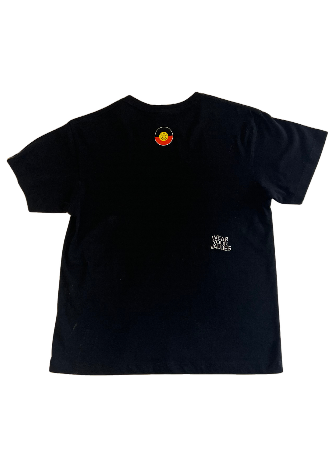  Aboriginal Tee— Black Aboriginal Flag Tee Values Embroidery Tee — Clothing The Gaps 