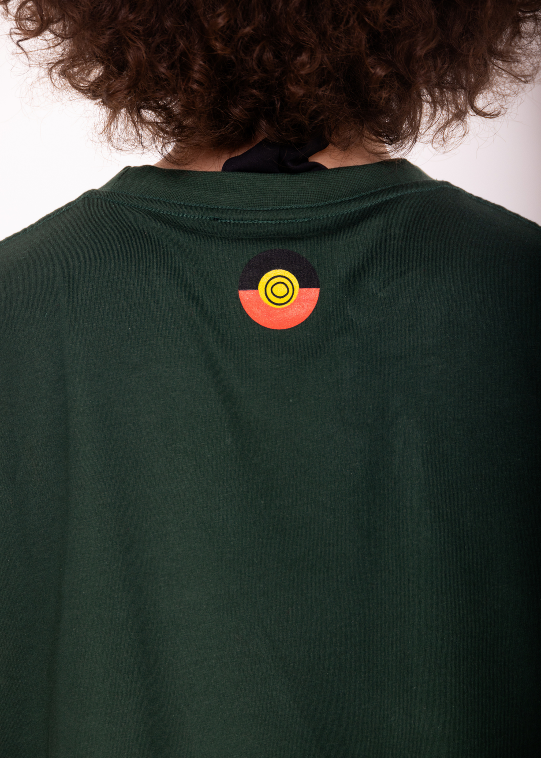 Aboriginal tee with Bunjil eagle  Clothing The Gaps back of tee with logo