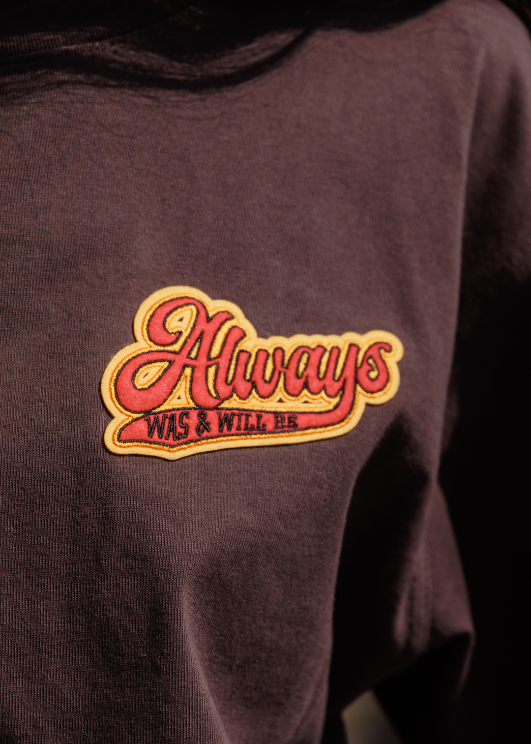 Clothing The Gaps Brown Always Legacy Tee — Always Was Always Will Be Retro Chest Print Aboriginal Business Melbourne