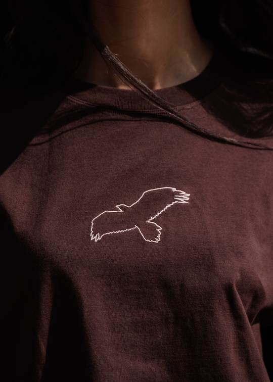 Clothing The Gaps Bunjil Icon Tee Brown — Bunjil Kulin Nation Honour Country Past Present Future Boxy Fit First Nations Social Enterprise
