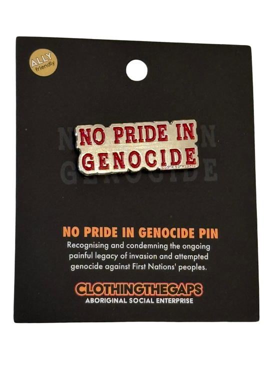 No Pride in Genocide Pin