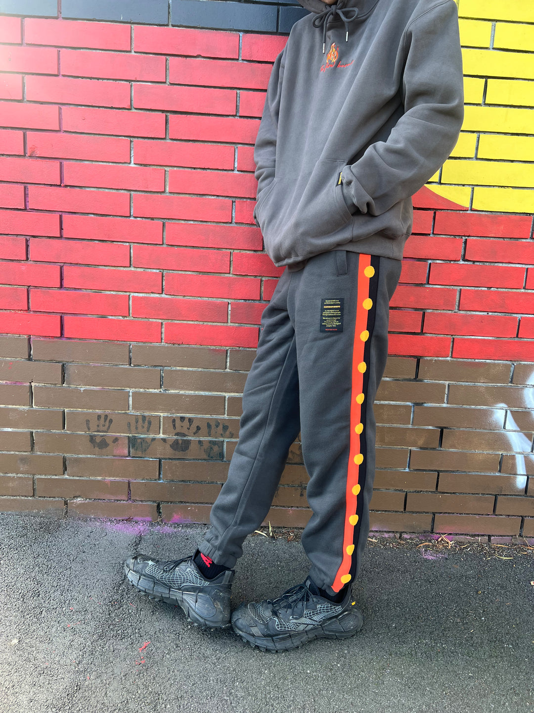 Charcoal Flag Track Pants Clothing The Gaps