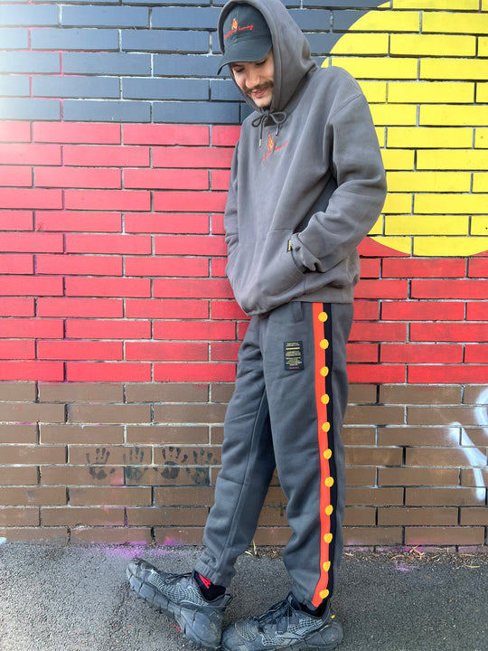 Charcoal Flag Track Pants Clothing The Gaps