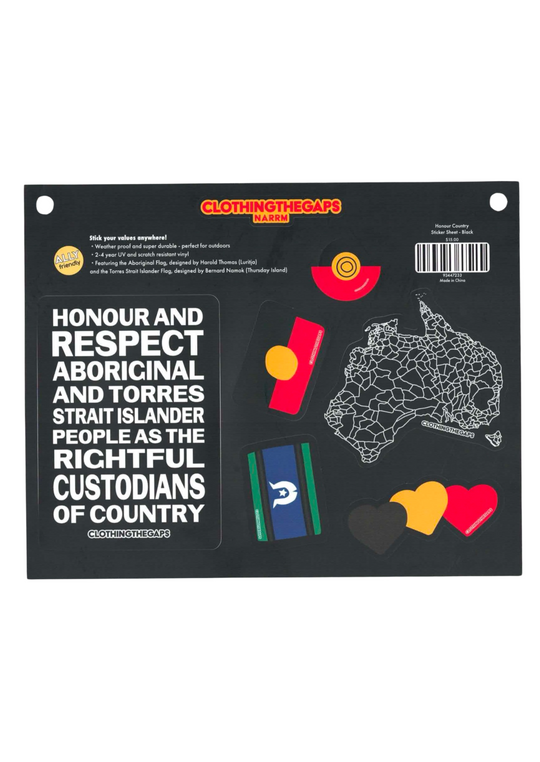 Black Honouring Country Clothing The Gaps Sticker pack
