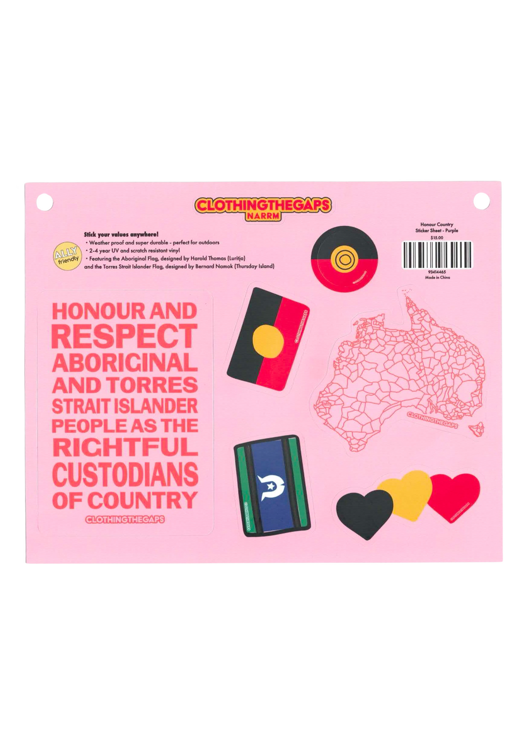 Pink Honouring Country Clothing The Gaps Sticker pack