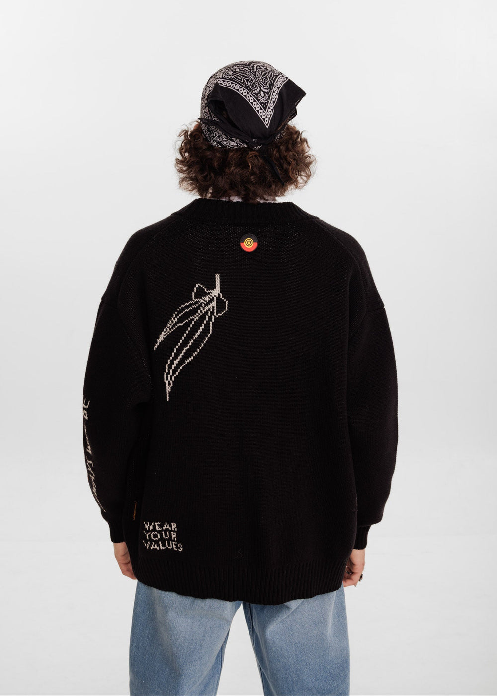 Aboriginal Cardigan Jumper Black  Always Was Always Will Be Icon Clothing The Gaps