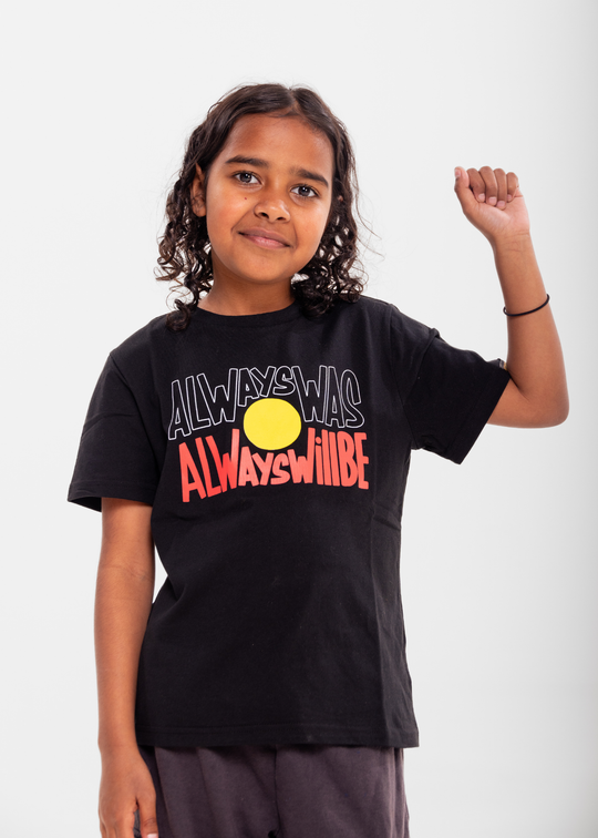 Kids Aboriginal tee with Always Was Always Will Be print — Clothing The Gaps